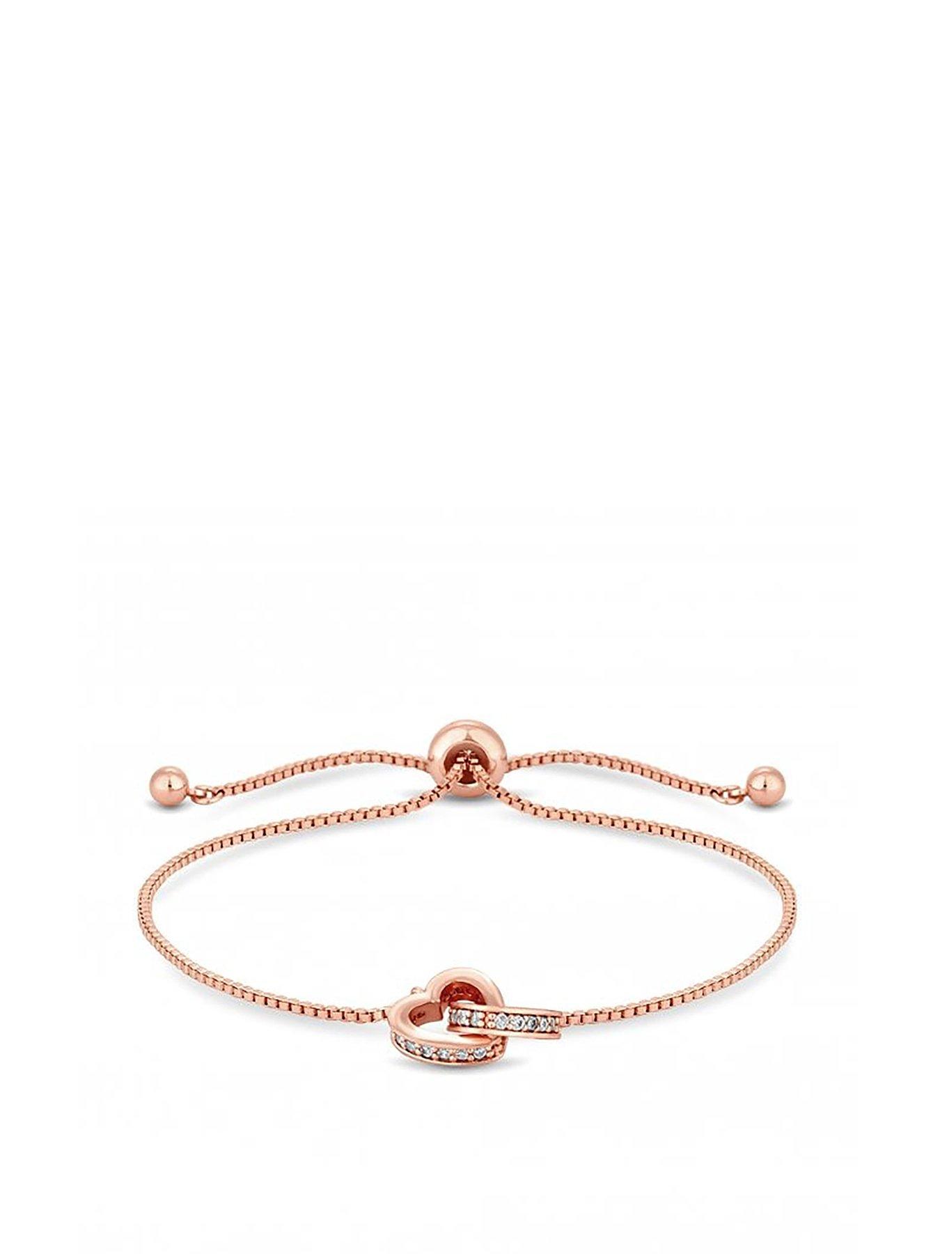 Jon Richard Interlink Heart Toggle Bracelet