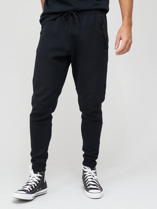 Converse Slim Fit Panelled Joggers - Black | very.co.uk