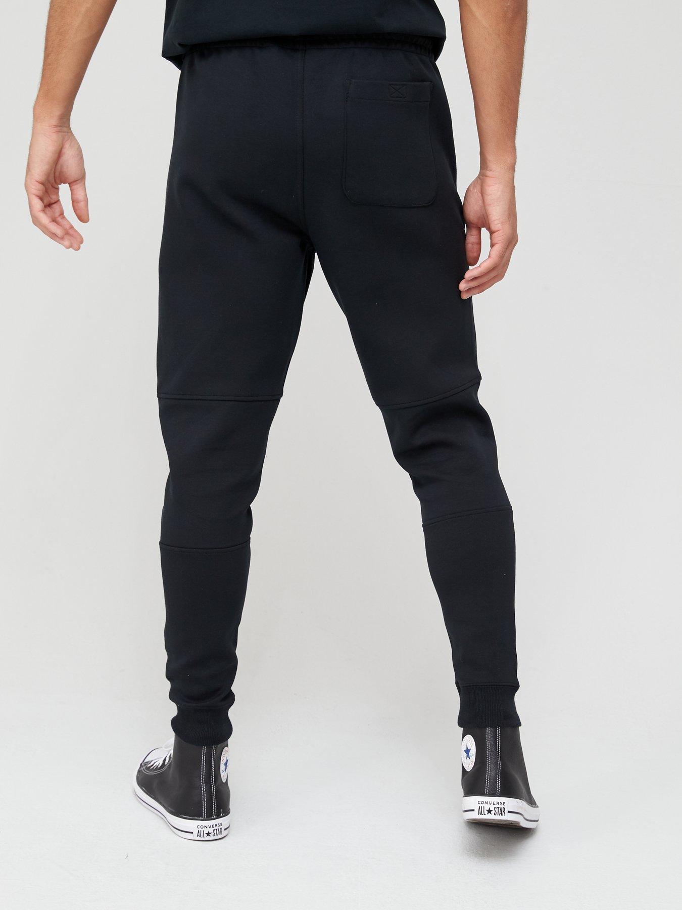 Tracksuits Slim Fit Panelled Joggers - Black