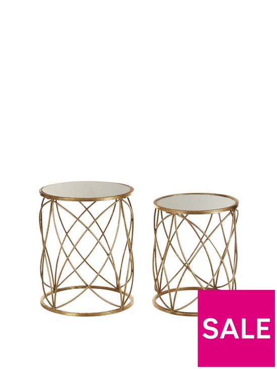 front image of premier-housewares-arcana-side-tables-set-of-2--distressed-gold