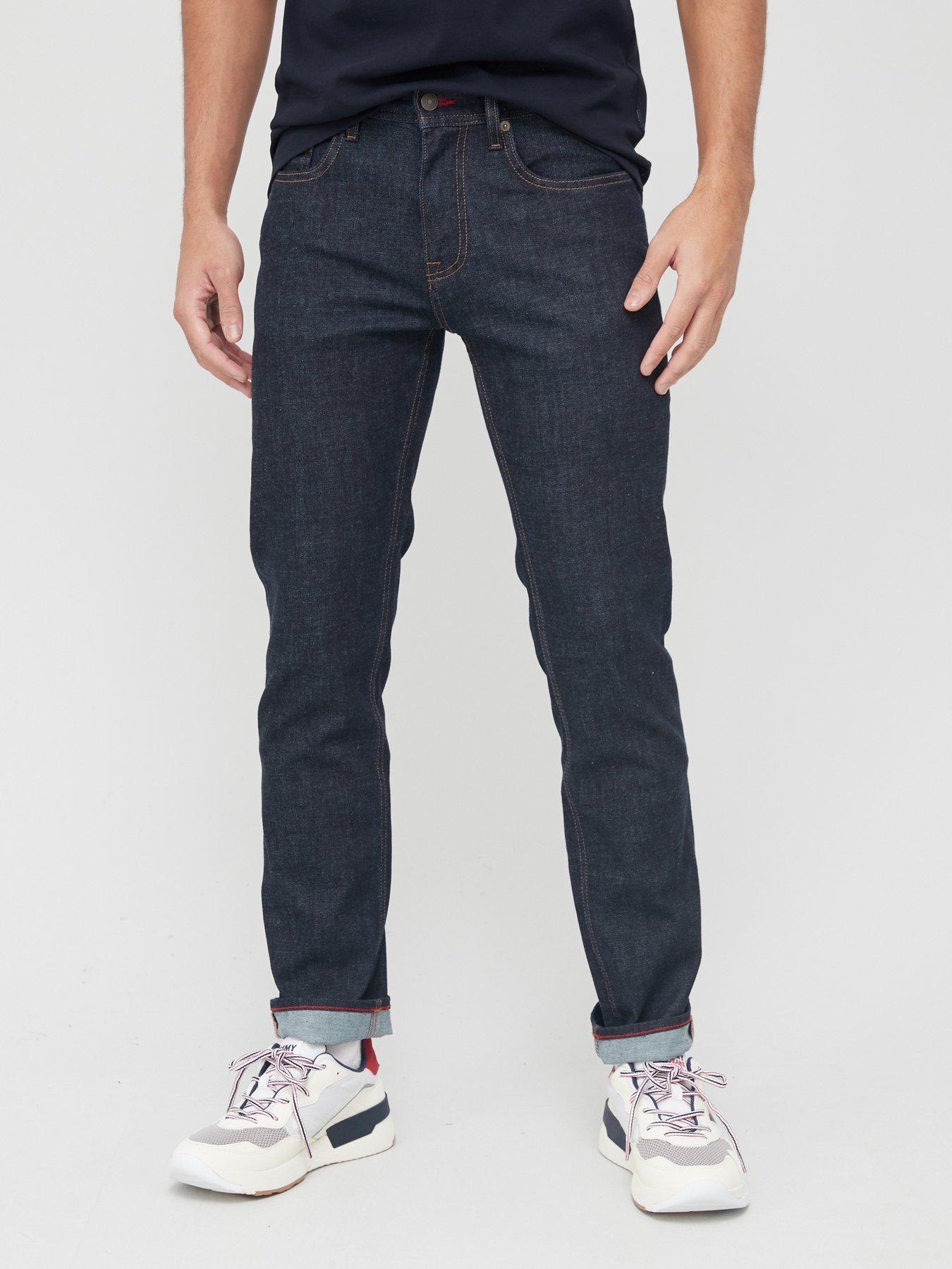 undefined Straight Fit Stretch Denton Ohio Jeans - Dark Wash