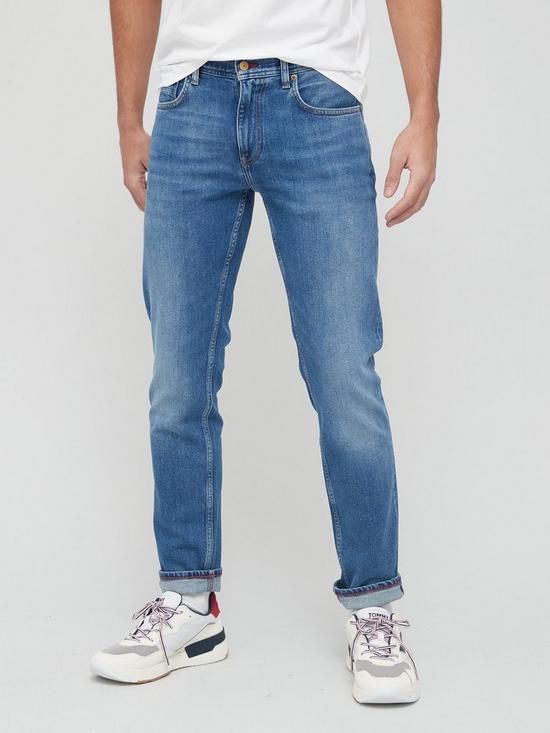 front image of tommy-hilfiger-dentonnbspstraight-fitnbspstretch-jeans-blue