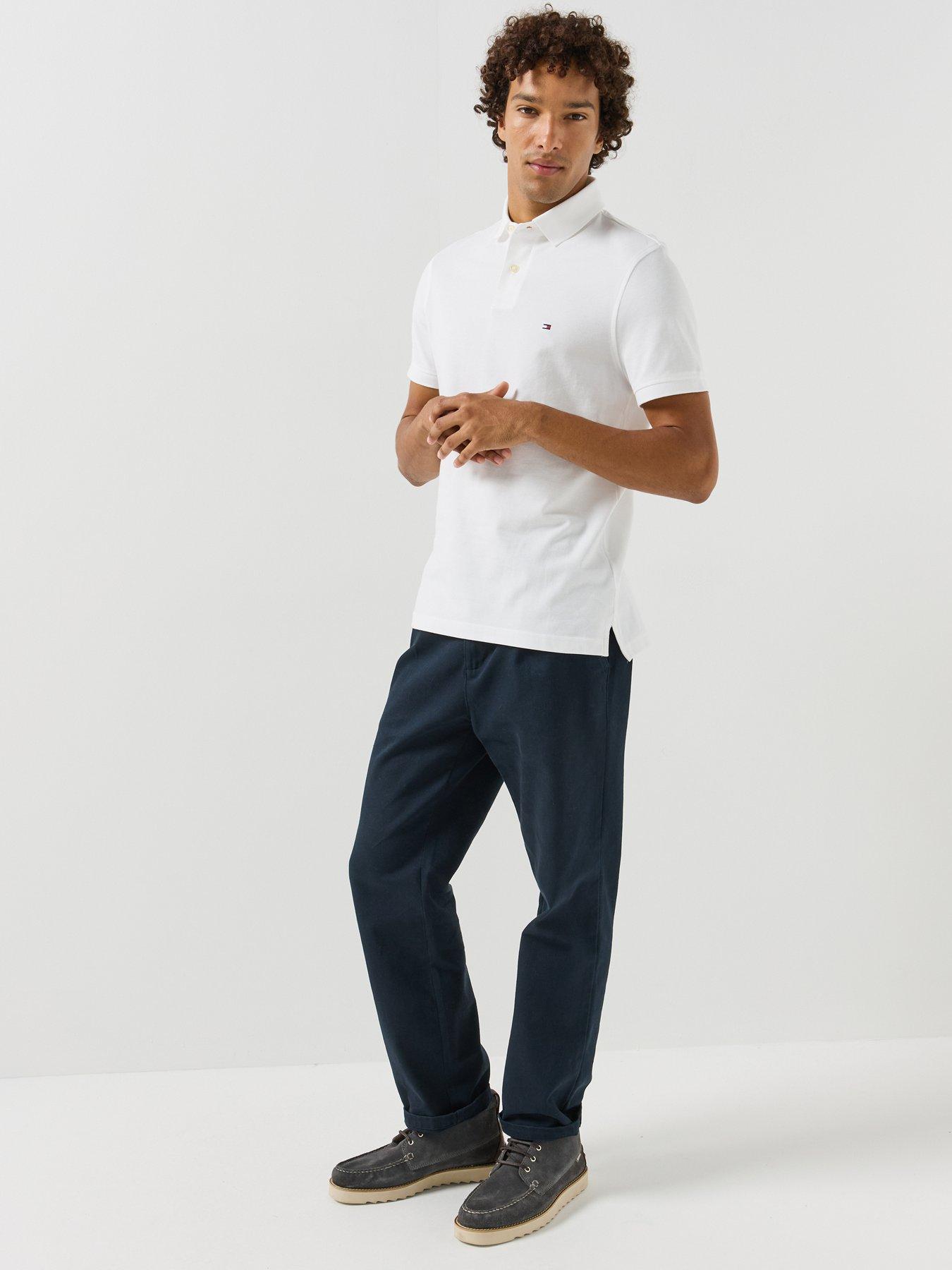 Image 4 of 4 of Tommy Hilfiger Classic Regular Fit Polo Shirt - White