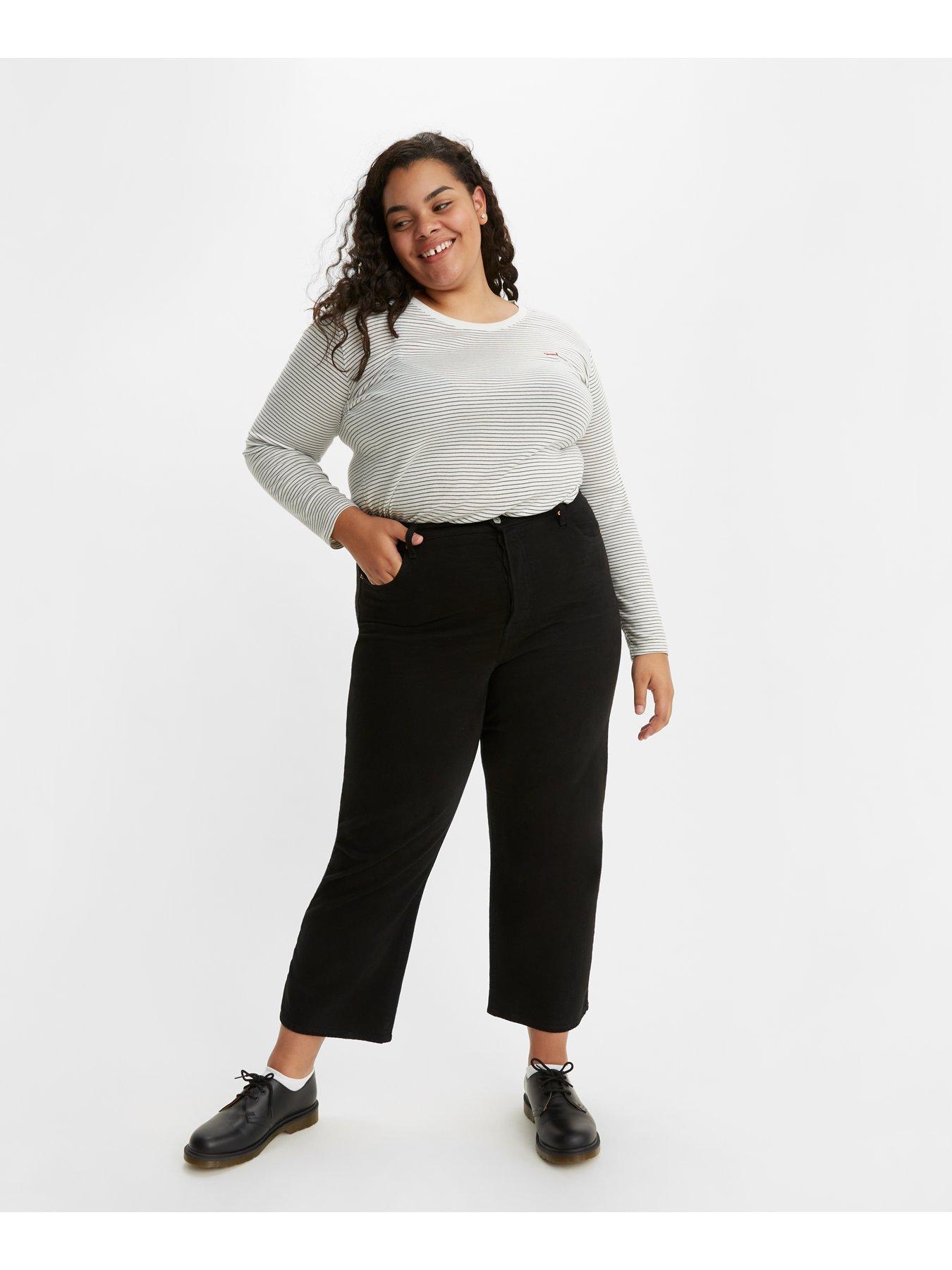 Image 3 of 5 of Levi's Plus Ribcage Straight Ankle Jeans (plus Size) - Black Sprout