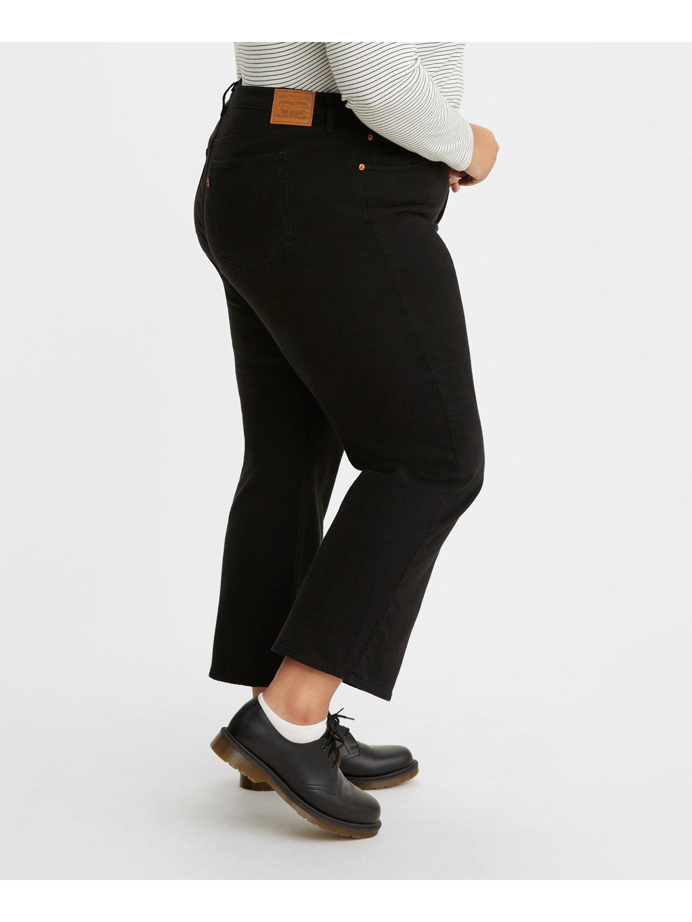 Image 4 of 5 of Levi's Plus Ribcage Straight Ankle Jeans (plus Size) - Black Sprout