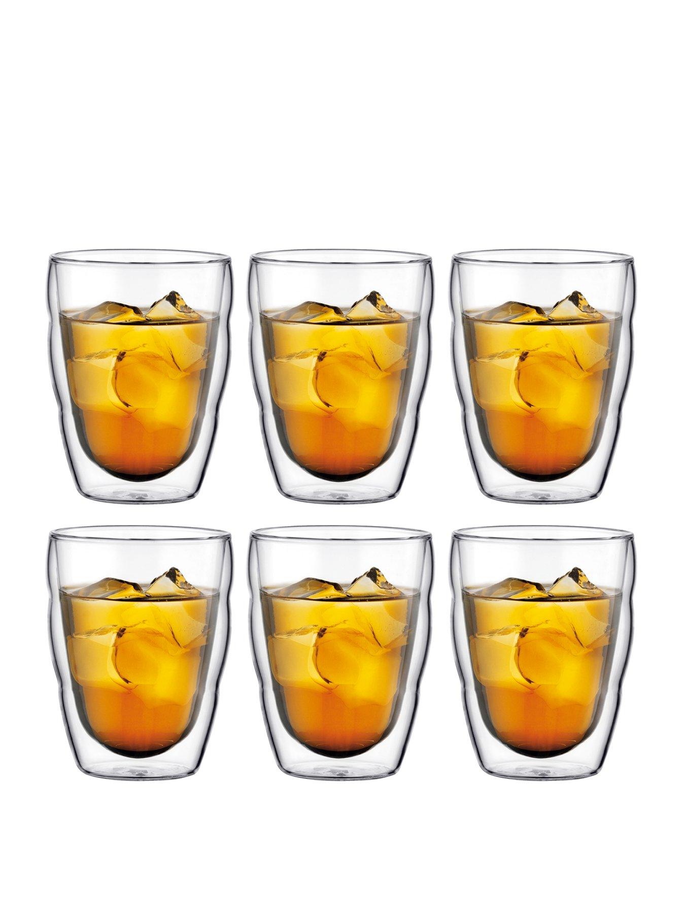 Bodum PILATUS: 6 Stück Glas, doppelwandig, 0.25 l | Transparent