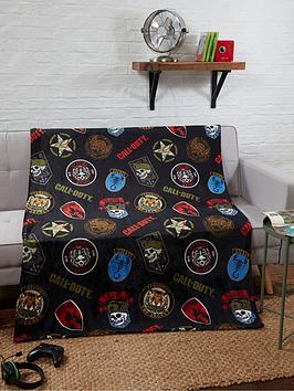 Product photograph of Call Of Duty Badges Fleece Blanket - Multi from very.co.uk