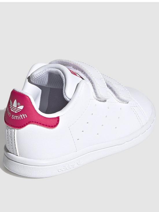 stillFront image of adidas-originals-stan-smithnbspinfant-trainers-whitepink