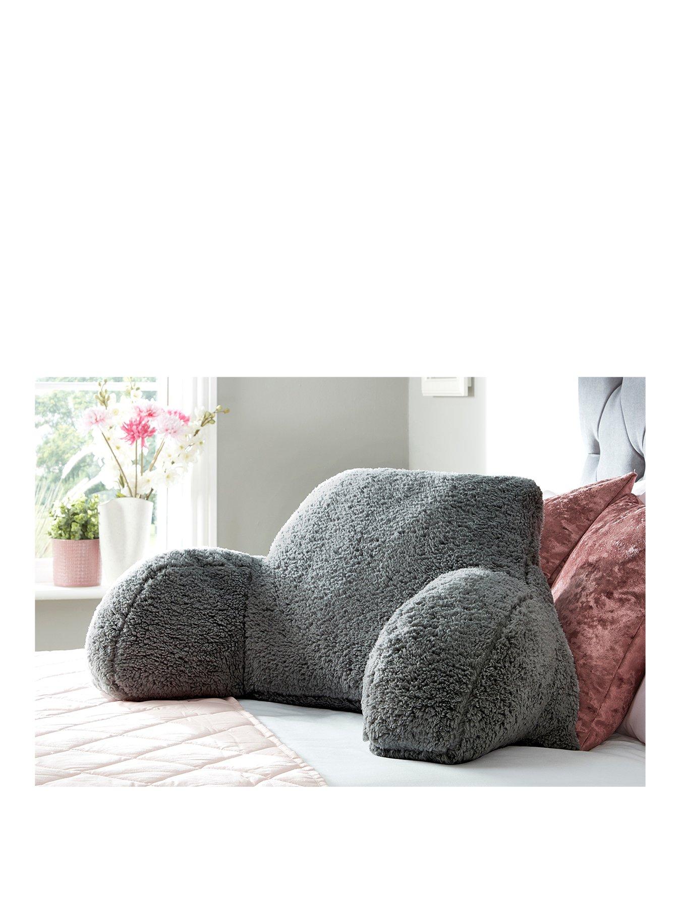 Product photograph of Downland Everyday Teddy Cuddle Cushion - Midnight Black from very.co.uk