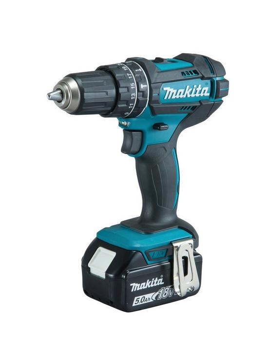 stillFront image of makita-18v-lxt-combi-drill-amp-impact-driver-2-x-5ah-batteries-fast-charger-amp-case