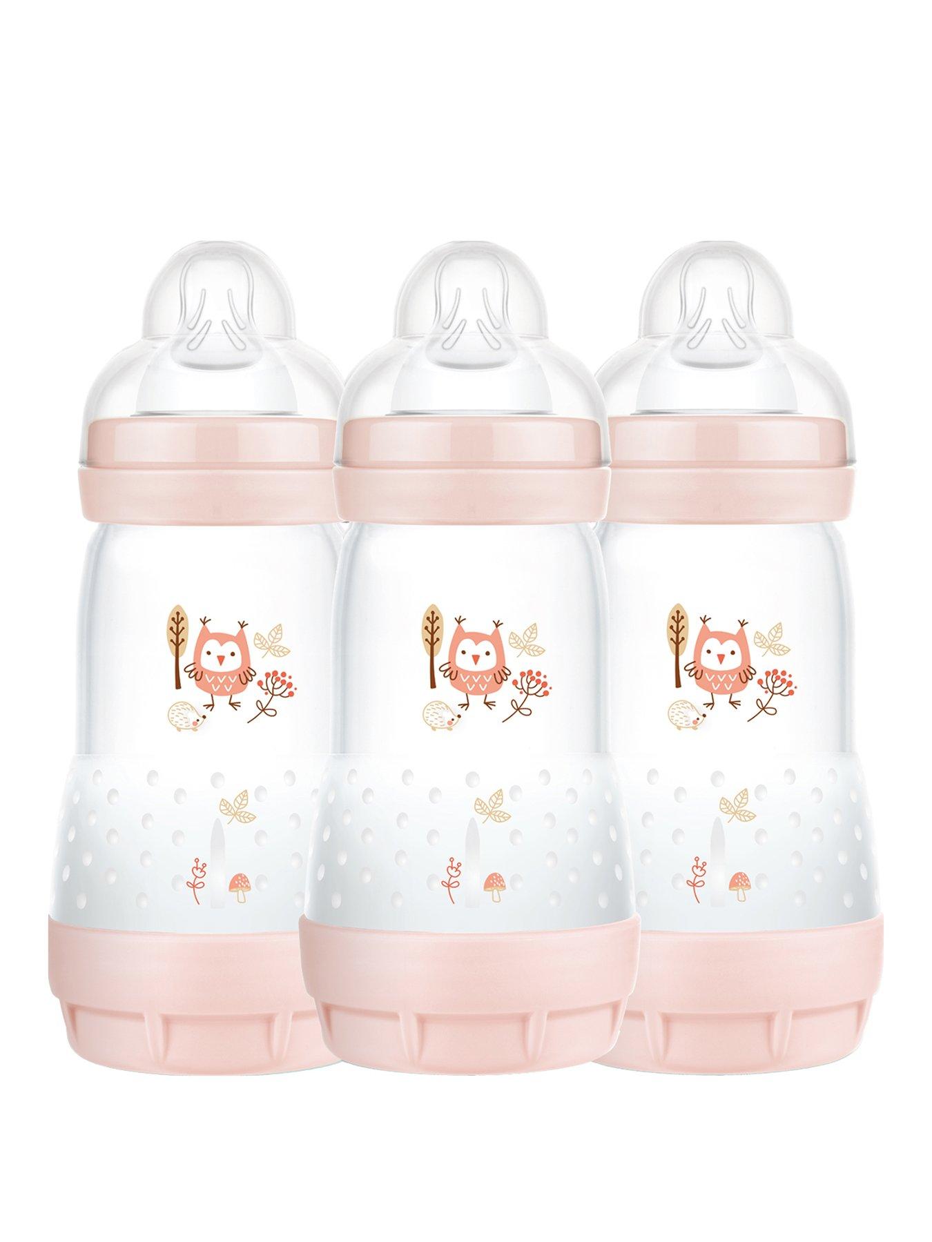 MAM Easy Start 260ml Baby Bottle - 3 Pack Pink
