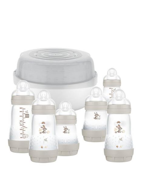 mam-microwave-steam-steriliser-easy-start-baby-bottle-set