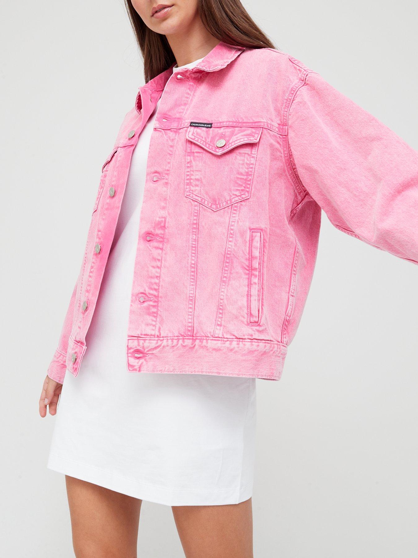 calvin klein womens pink jacket