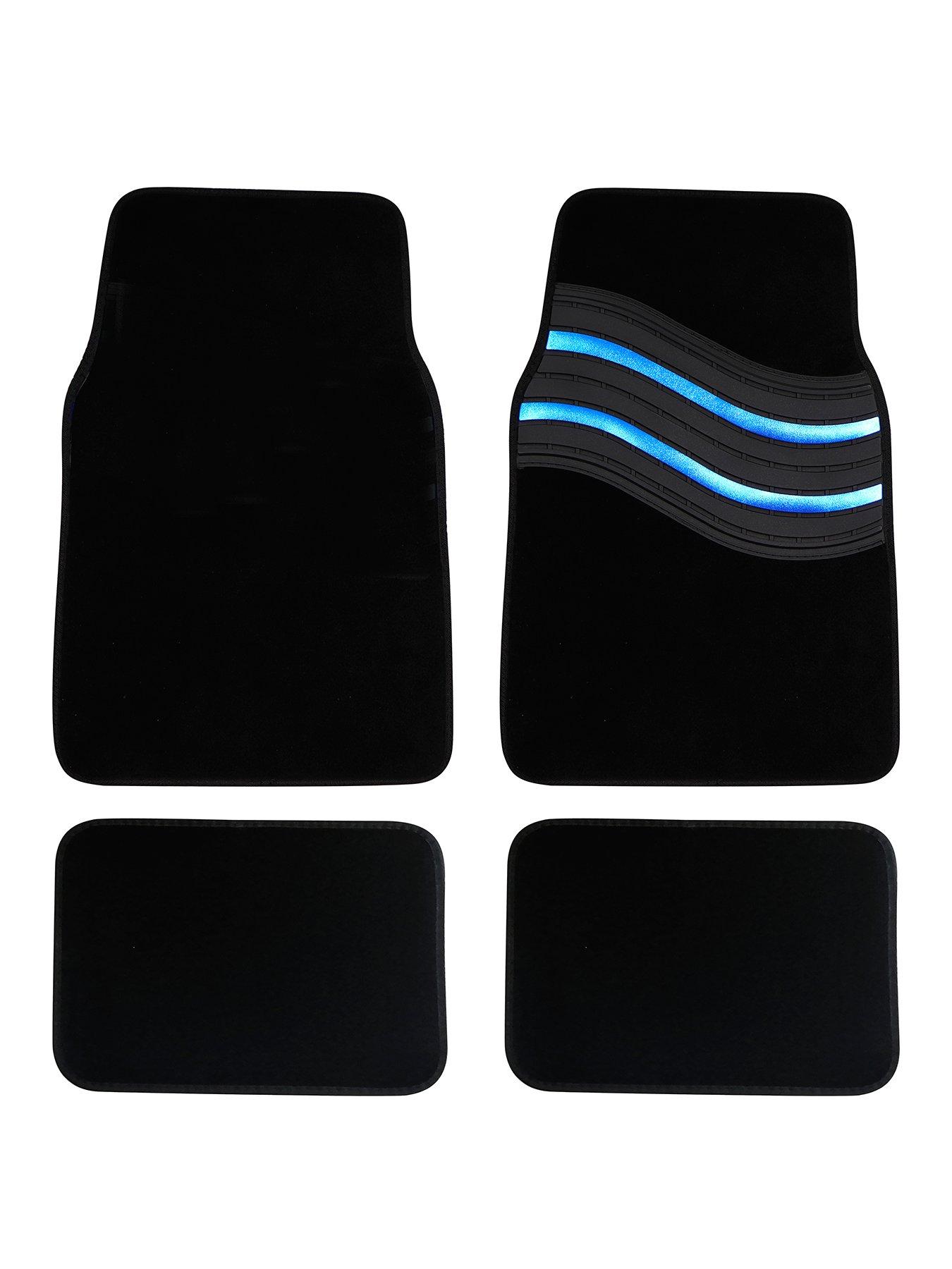 Product photograph of Streetwize Accessories Streetwize Wave Carpet Car Mat Set - Blue from very.co.uk