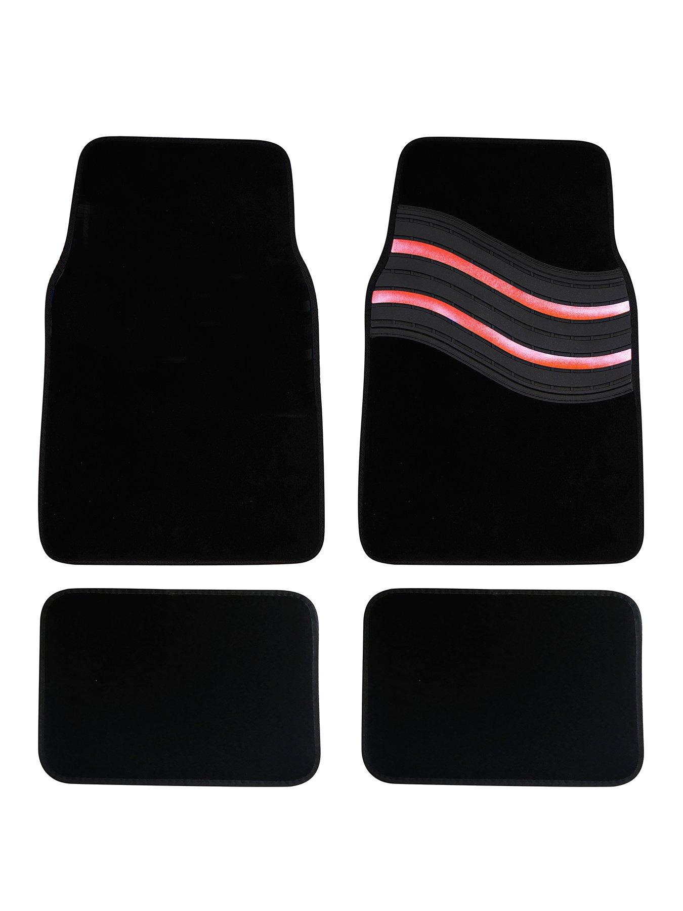 Product photograph of Streetwize Accessories Streetwize Wave Carpet Car Mat Set - Red from very.co.uk