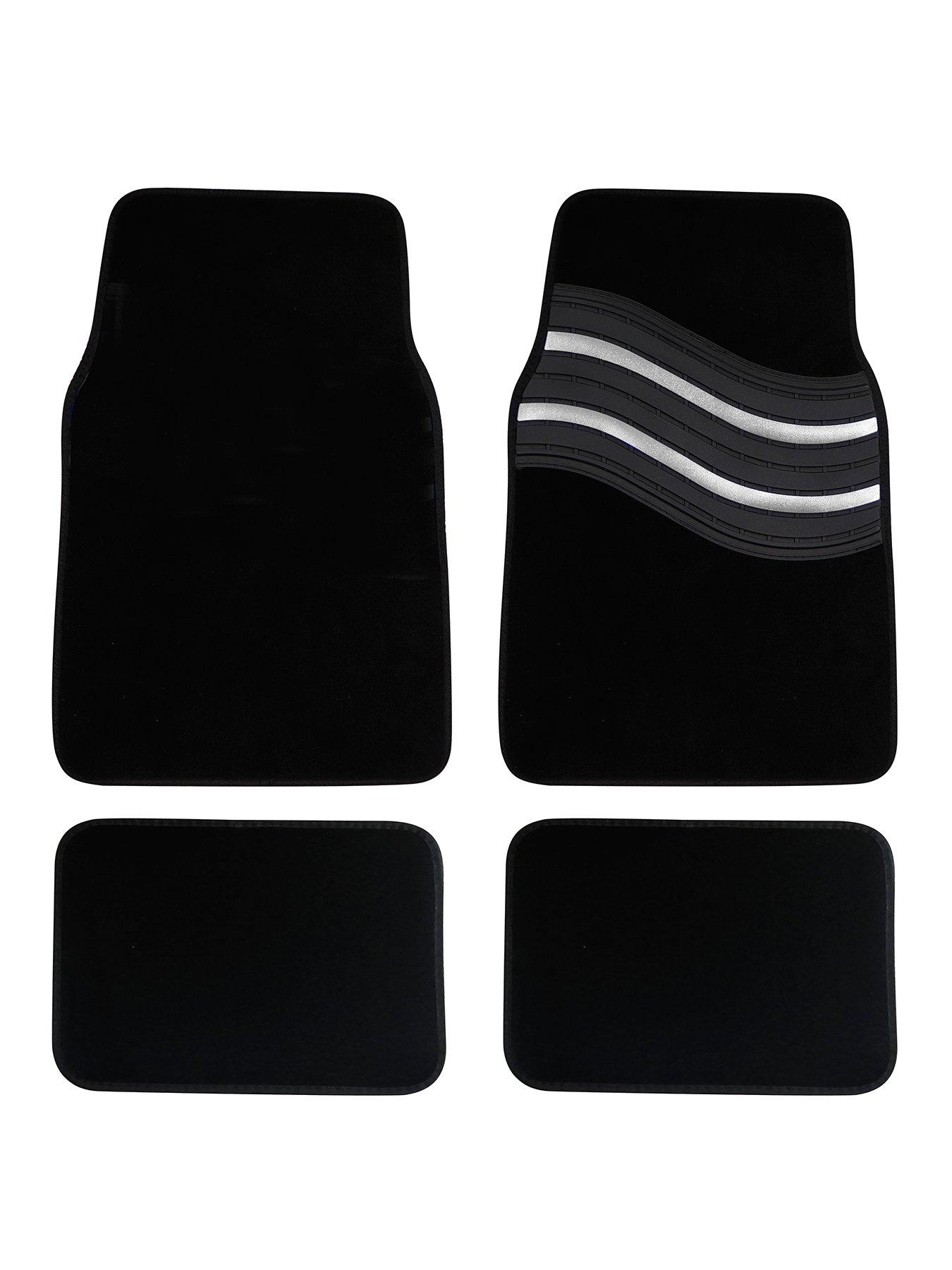 Product photograph of Streetwize Accessories Streetwize Wave Carpet Car Mat Set - Silver from very.co.uk