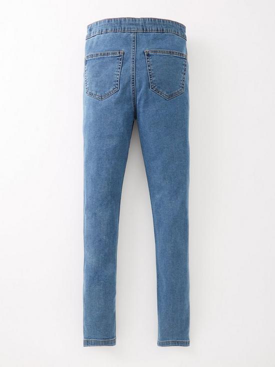 back image of v-by-very-girls-high-waisted-skinny-jean-light-wash