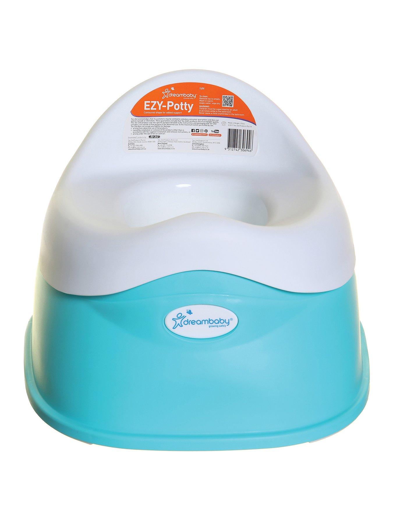 Dreambaby Sturdy Ezy-Potty (Floor Sit-On) - Aqua/White