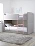  image of new-charlie-fabricnbspbunk-bed-with-mattress-options-buy-and-save-greypink