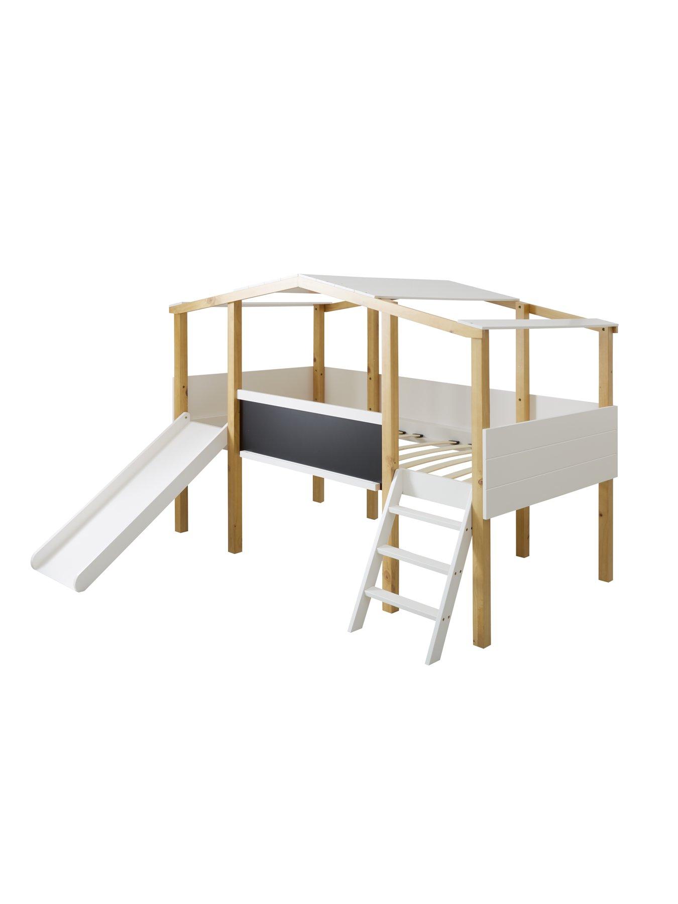 Image 3 of 5 of Very Home Pixie Mid Sleeper&nbsp;Bed with Slide and Chalkboard with Mattress Options (Buy and SAVE!)