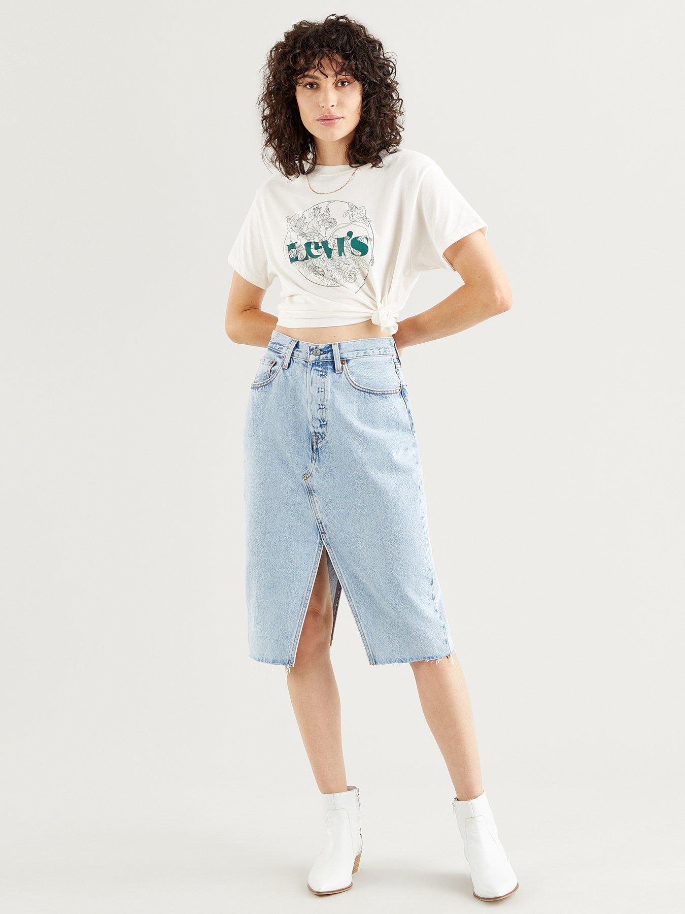 Levi's Deconstructed Split Skirt 