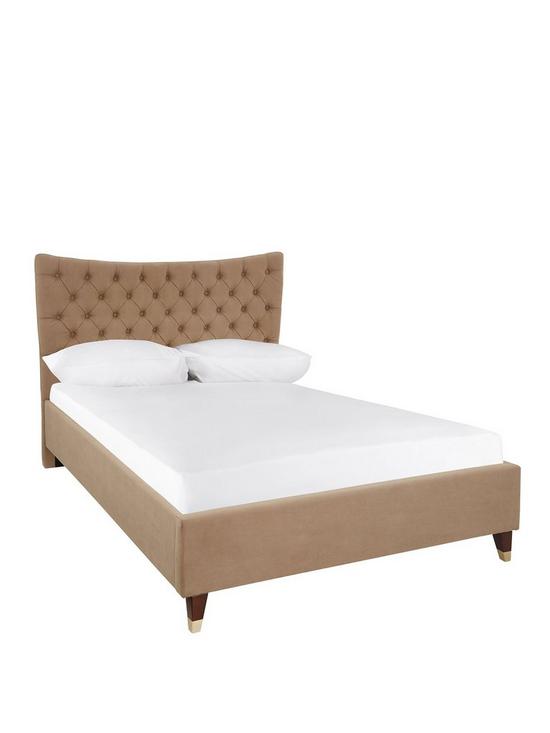 front image of paris-fabric-bed-frame-with-mattress-options-buy-and-save
