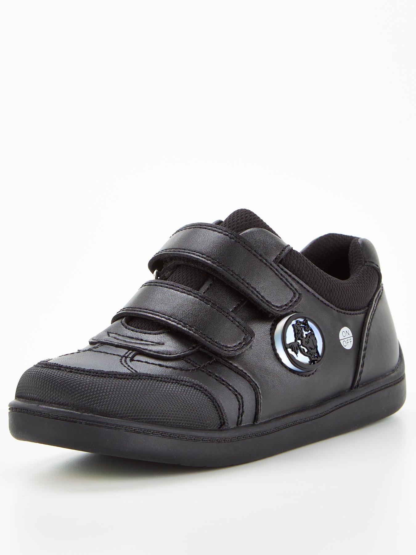 V by Very ToeZone at V by Very Boys Dinosaur Lights Leather School Shoe