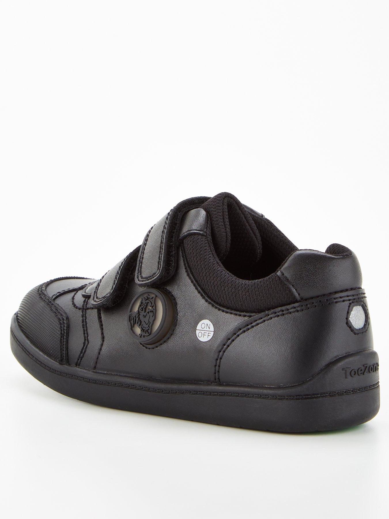 V by Very ToeZone at V by Very Boys Dinosaur Lights Leather School Shoe