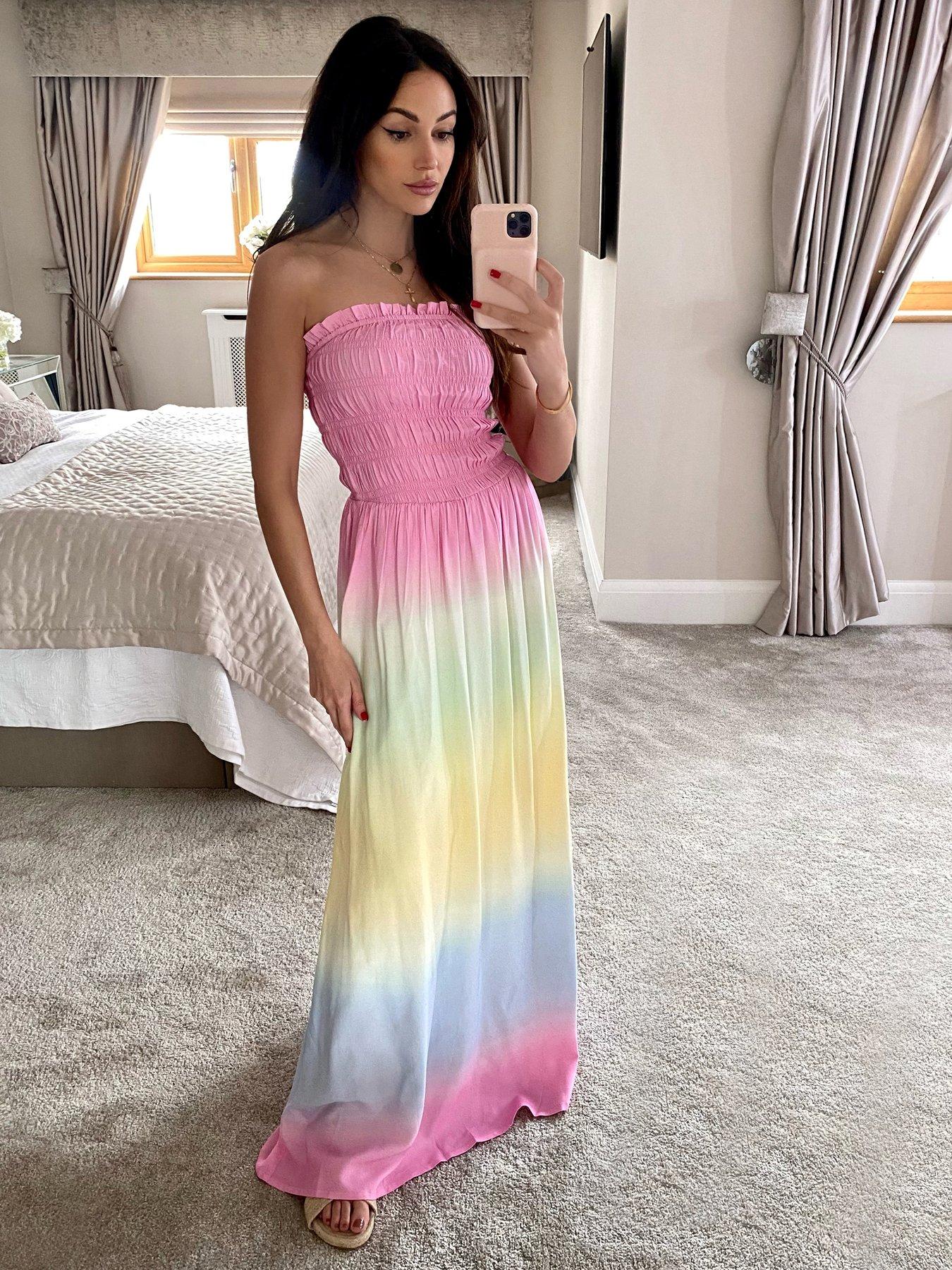michelle keegan multi coloured dress