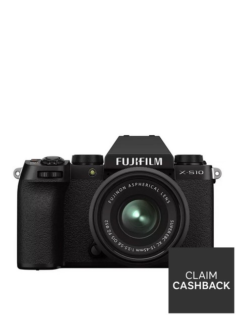 fujifilm-x-s10-mirrorless-digital-camera-with-xc15-45mmf35-56-ois-pz-lens-black