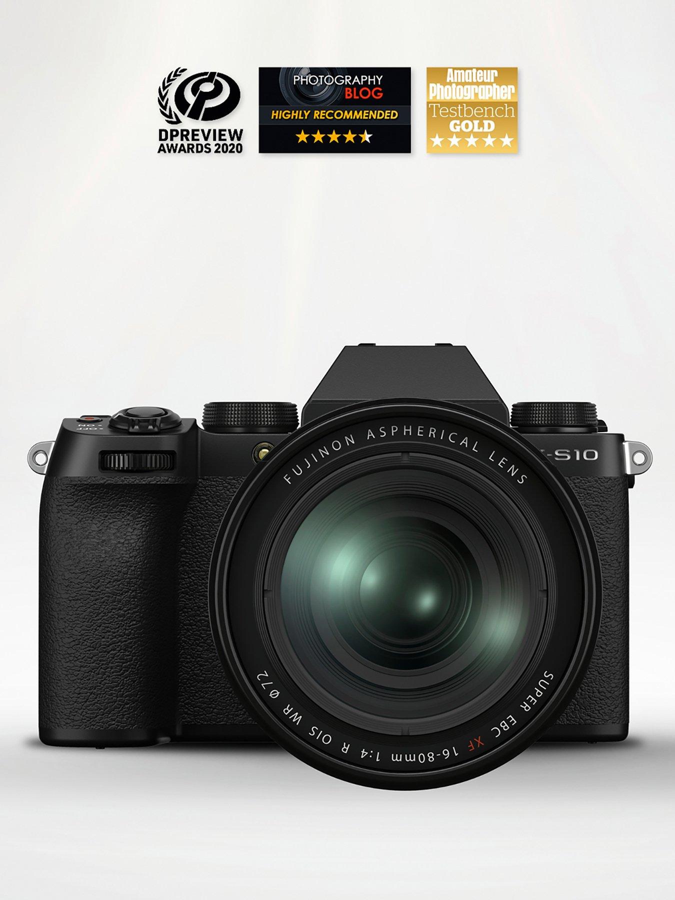 Fujifilm X-S10 Mirrorless Digital Camera with XF16-80mmF4 R OIS WR Lens -  Black | Very.co.uk