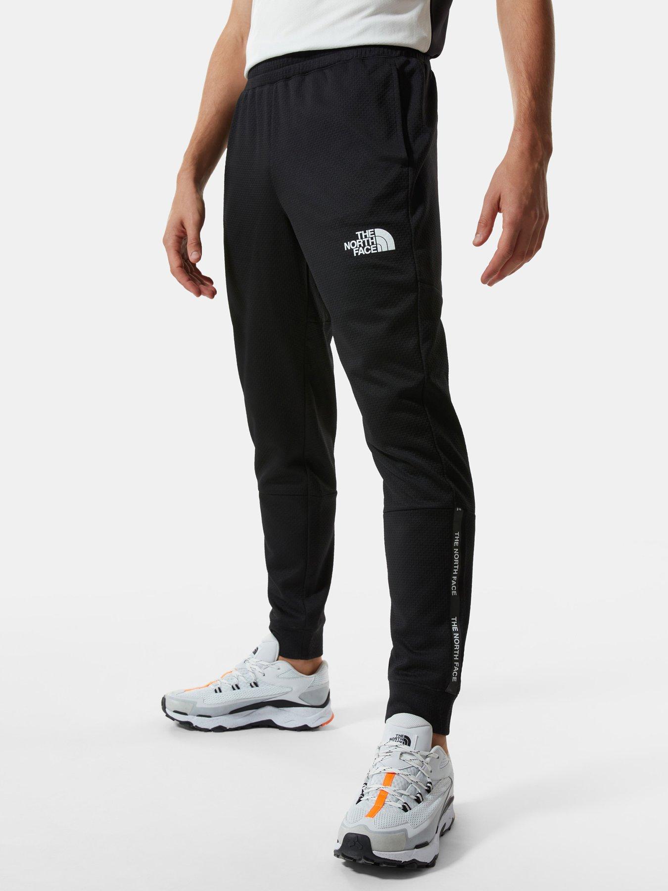 mens north face joggers black