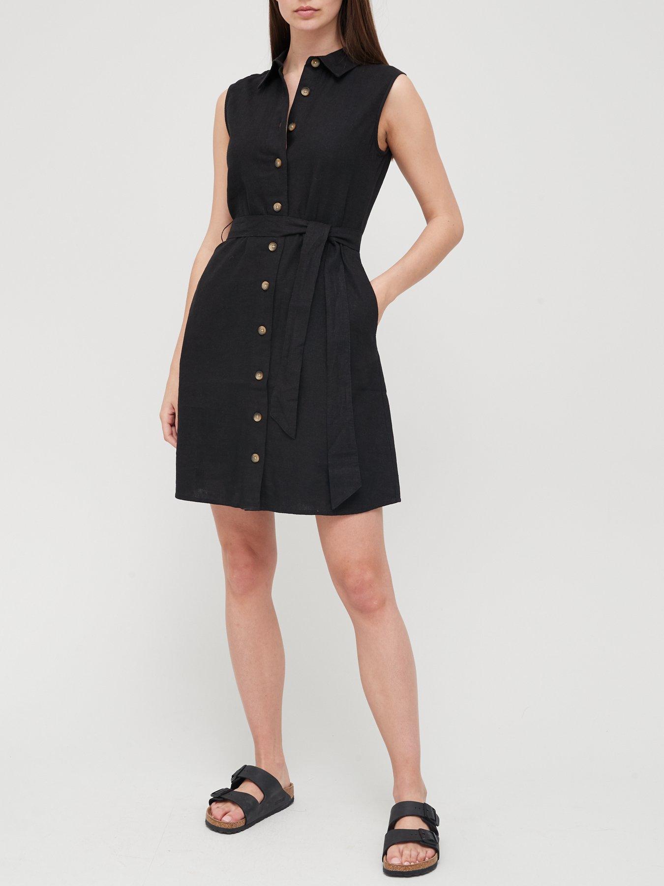 black linen shirt dress uk