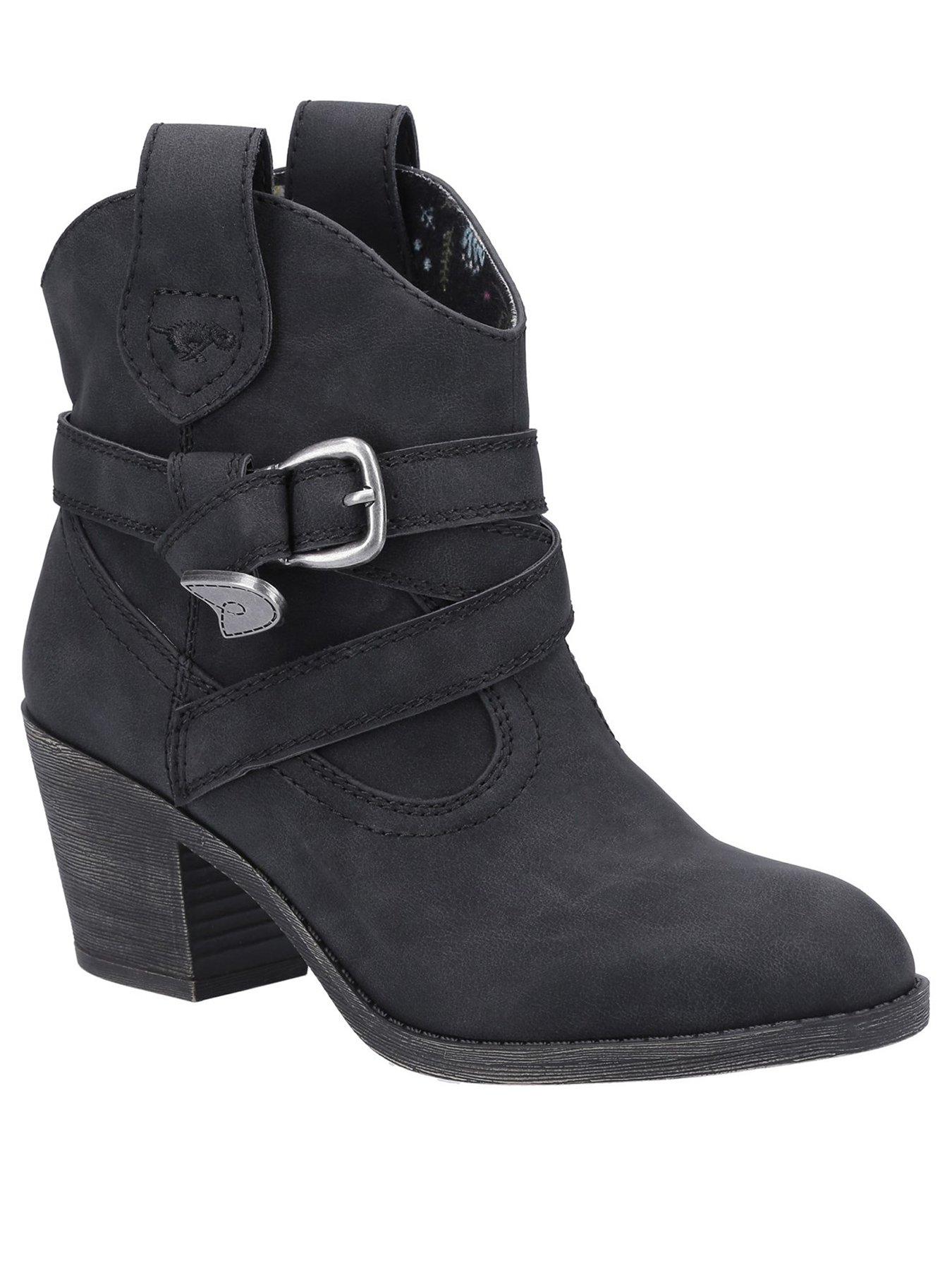 Black western 2025 ankle boots uk