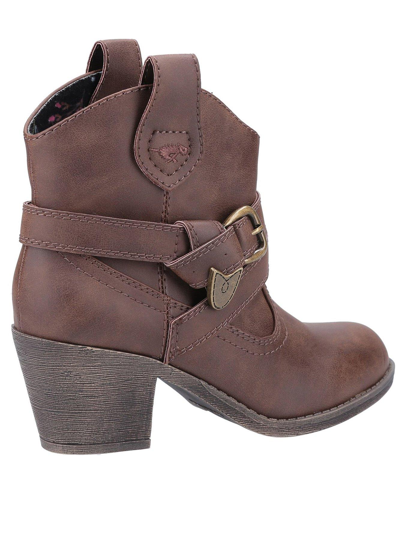  Satire Western Ankle Boot Brown