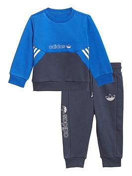 adidas-originals-unisex-infant-crew-neck-top-amp-joggersnbspset-blue