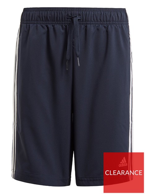 adidas-boys-junior-3-stripes-woven-shorts-navywhite