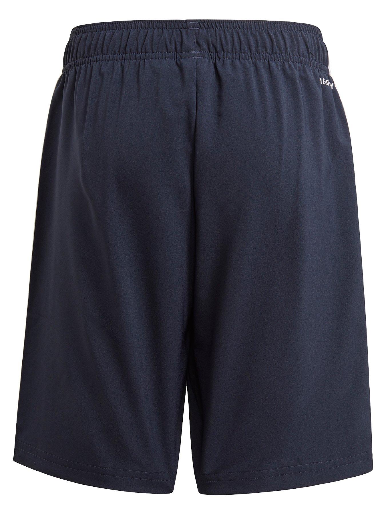 adidas Boys Junior 3-Stripes Woven Shorts - Navy/White | Very.co.uk