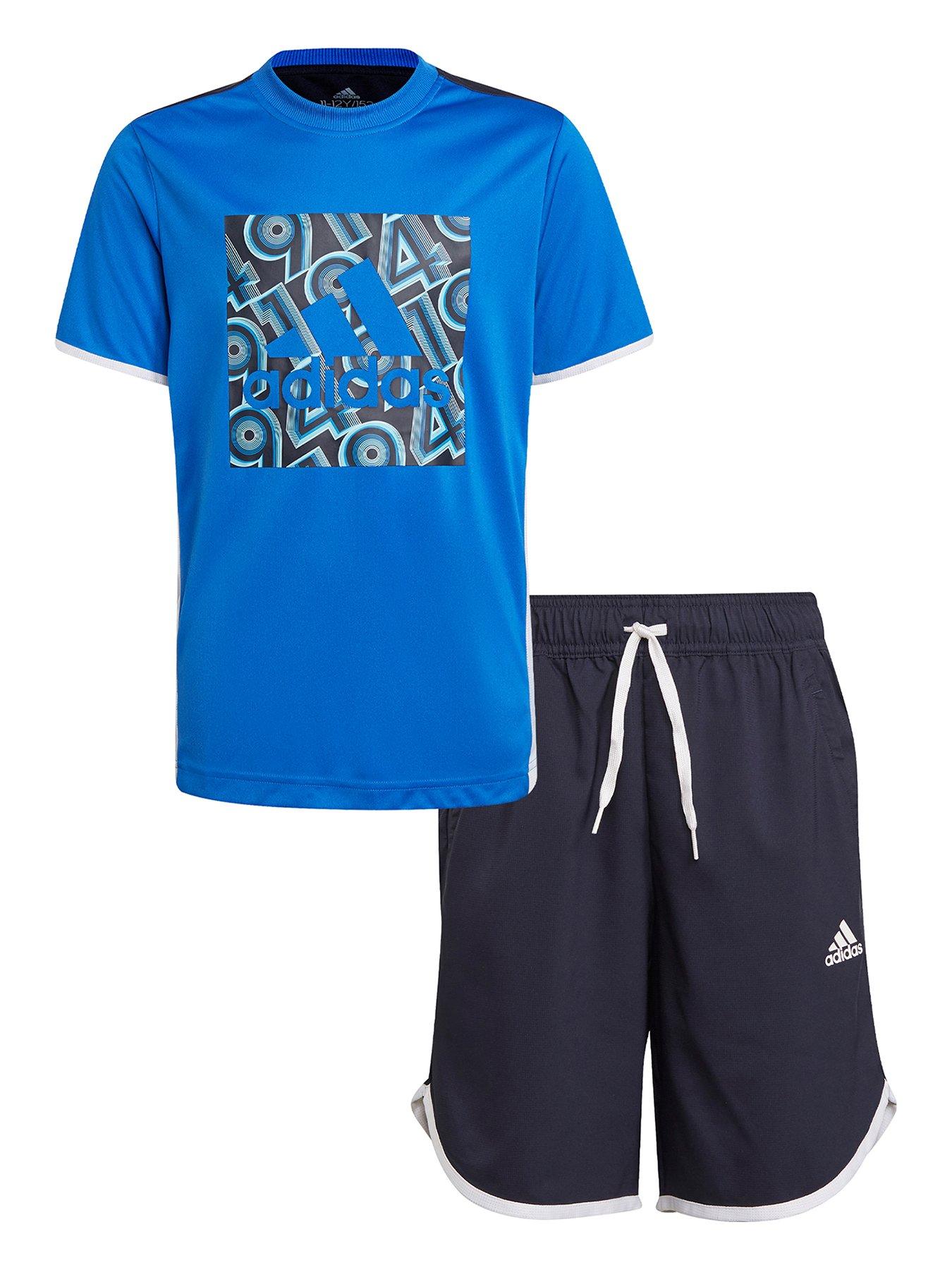 Kids Junior Boys B A.R.Short Sleeve T-Shirt and Shorts Set - Blue