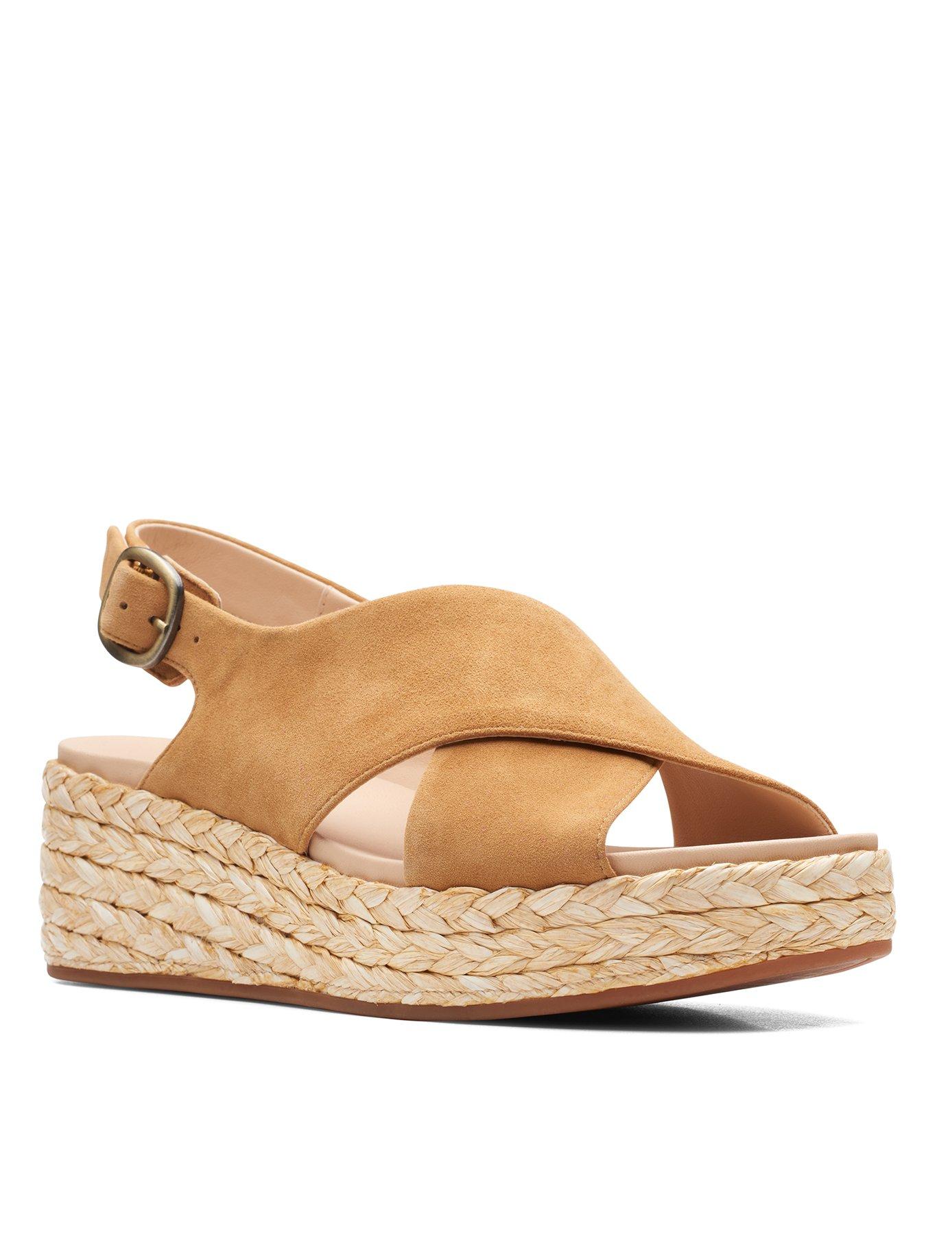 Clarks espadrille hotsell wedge sandals