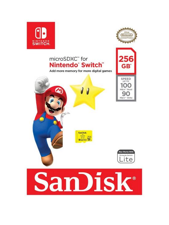 front image of sandisk-nintendo-switch-256gb-sd