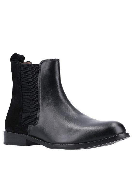 front image of hush-puppies-chloe-chelsea-boots-black