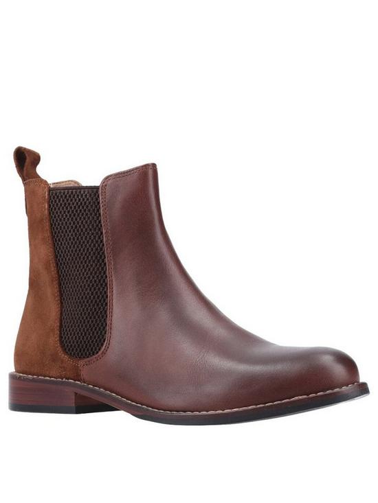 front image of hush-puppies-chloe-chelsea-boots-brown
