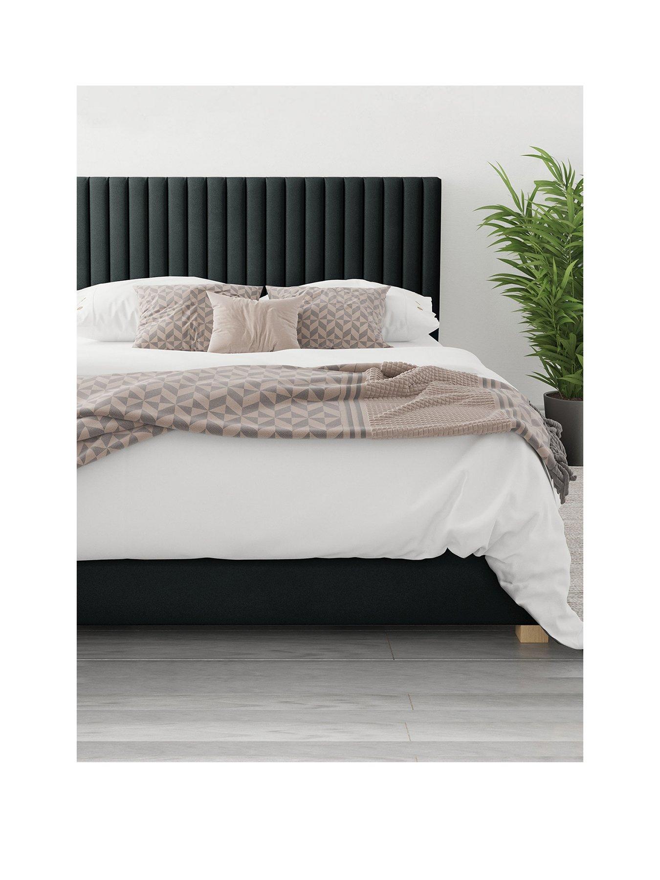 Aspire Grant Ottoman Storage Bed Frame with Padded Headboard