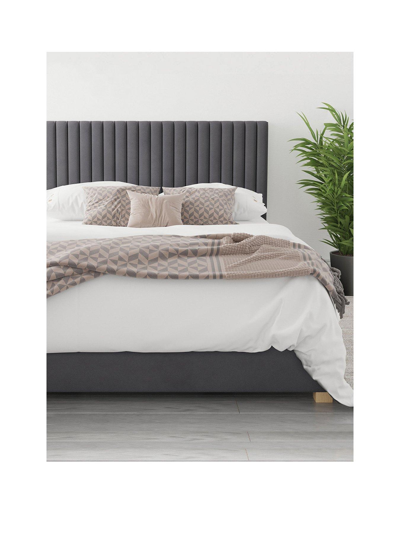 Aspire Grant Ottoman Storage Bed Frame with Padded Headboard