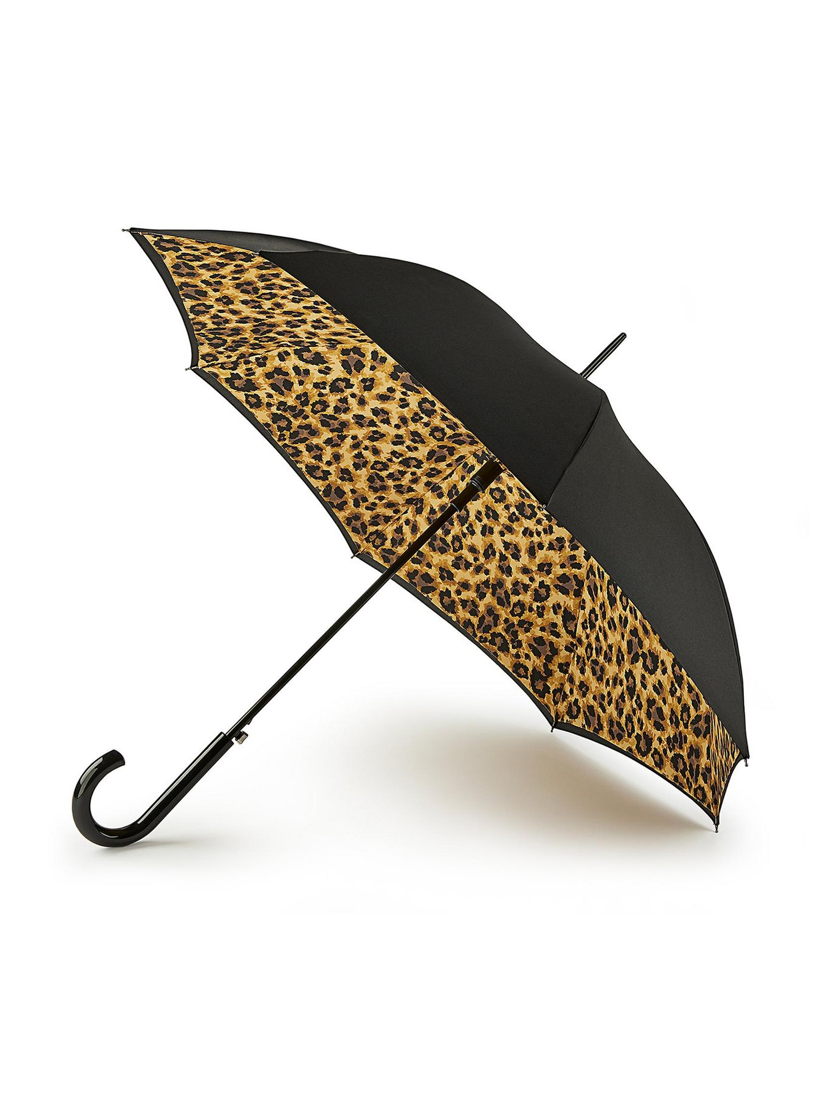 very.co.uk | Bloomsbury Leopard Umbrella - Black
