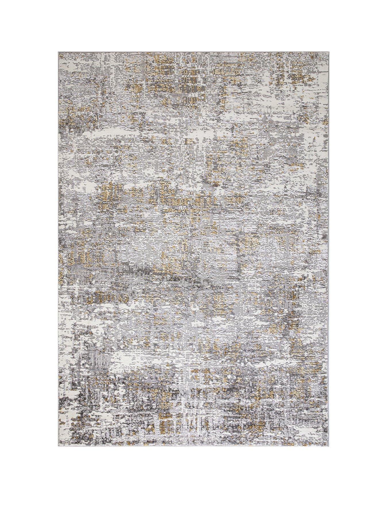 Asiatic Orion Abstract Yellow Rug very.co.uk