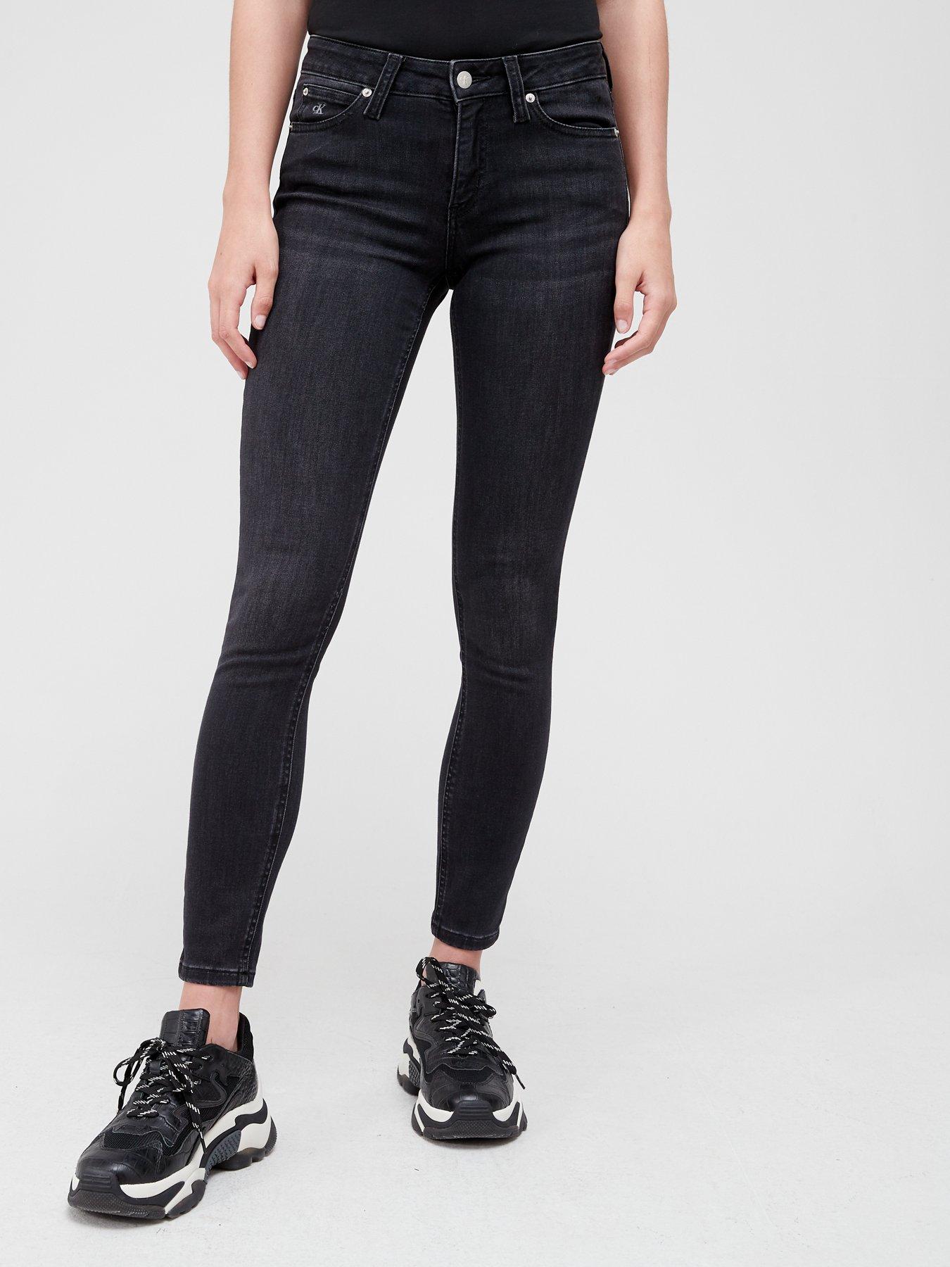  011 Mid Rise Skinny Jeans - Charcoal