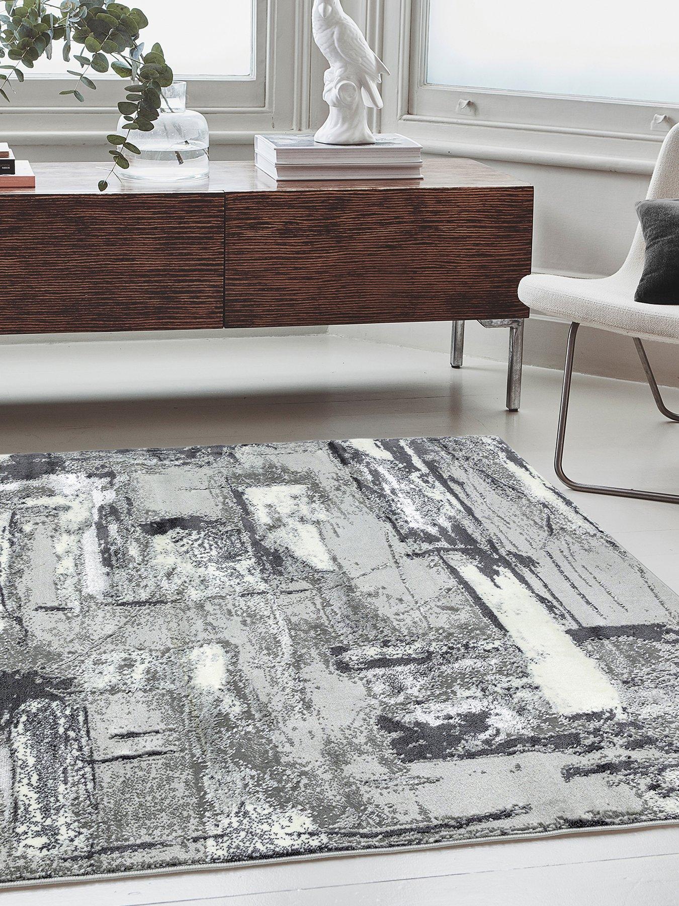 Product photograph of Asiatic Orion D Eacute Cor Grey Rug from very.co.uk