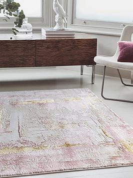 Product photograph of Asiatic Orion D Eacute Cor Rug - Pink from very.co.uk